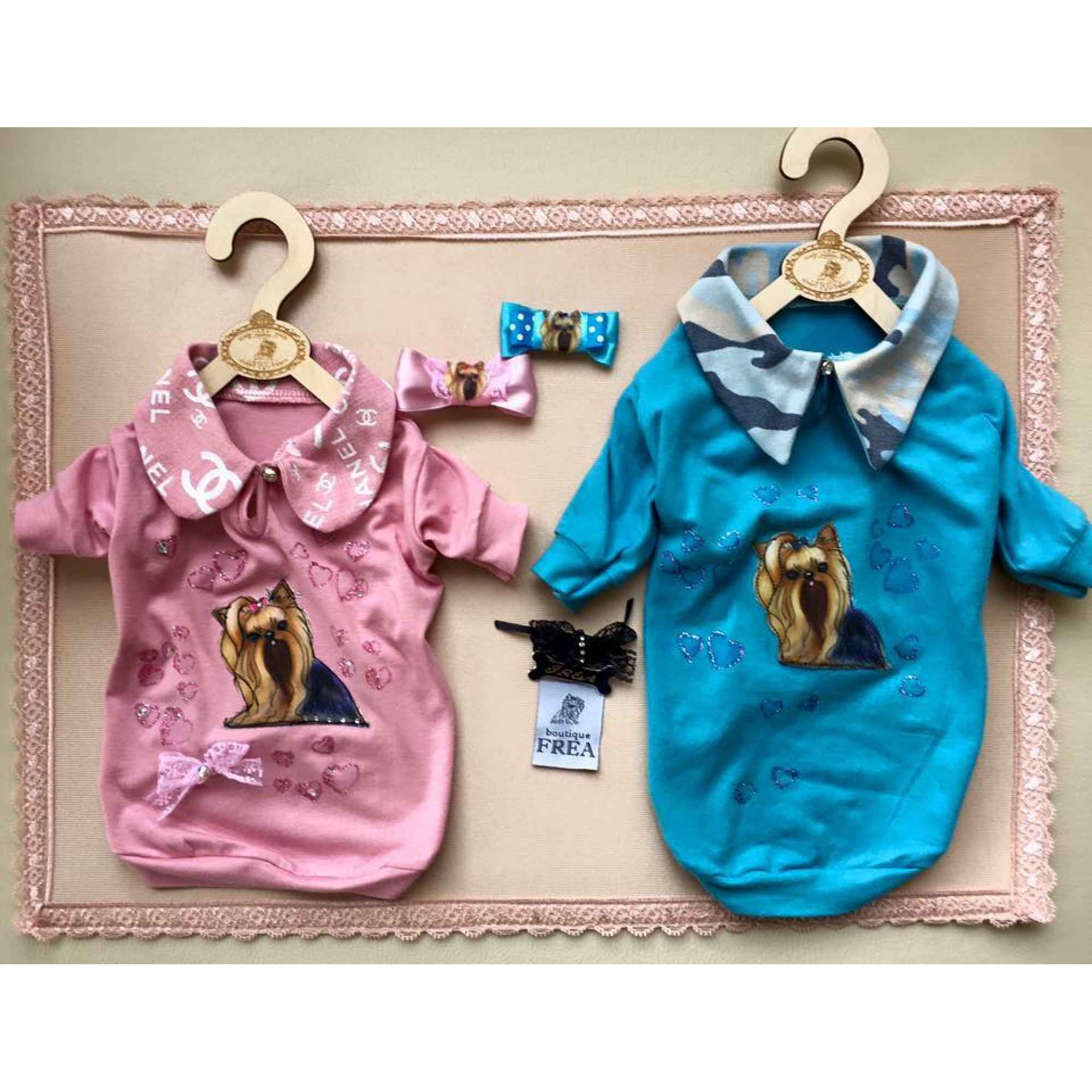 Пуловерче и шнолка "My Yorkie Love collection by FREA"