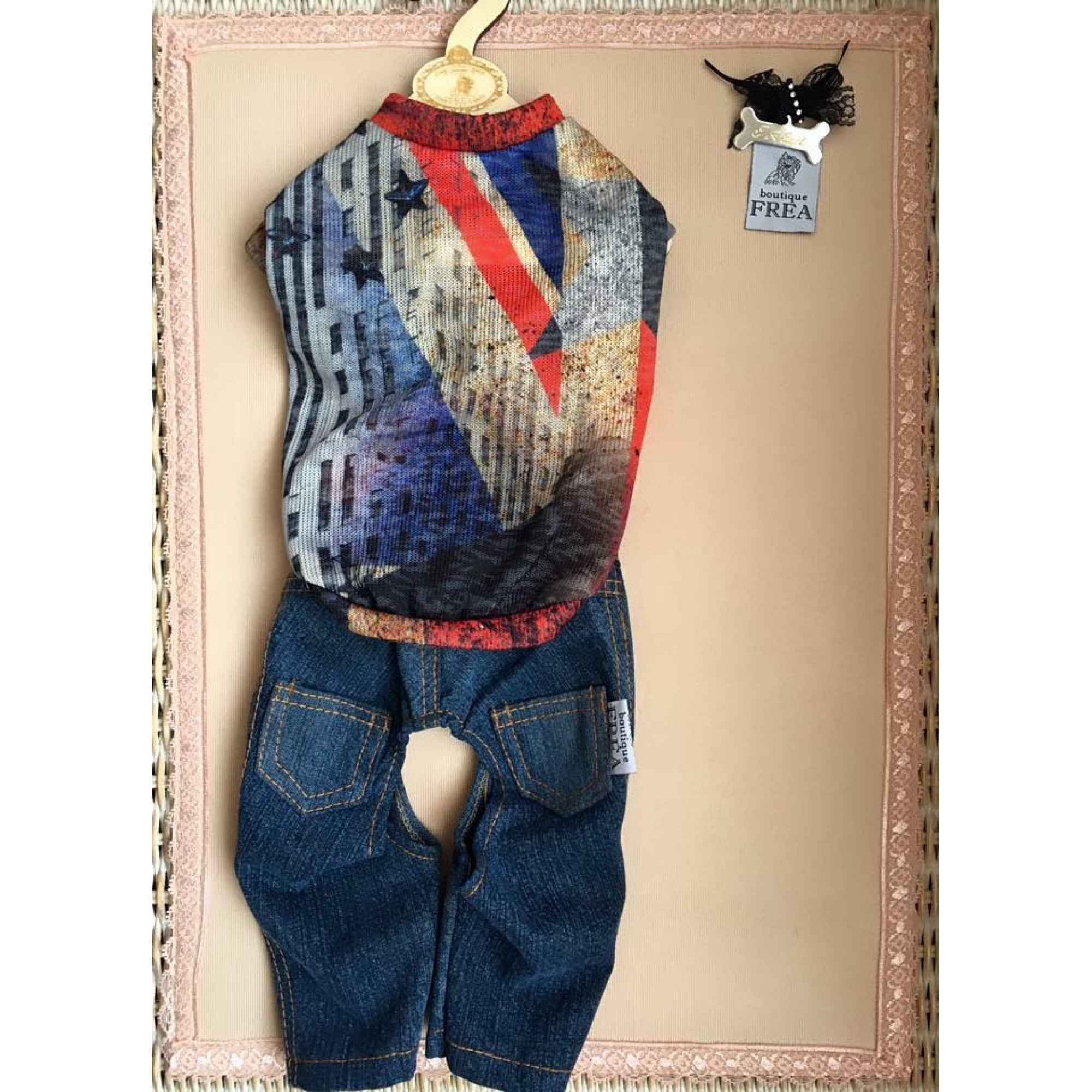 Пуловерче и дънково панталонче  "I’m a Fashionista collection by FREA"