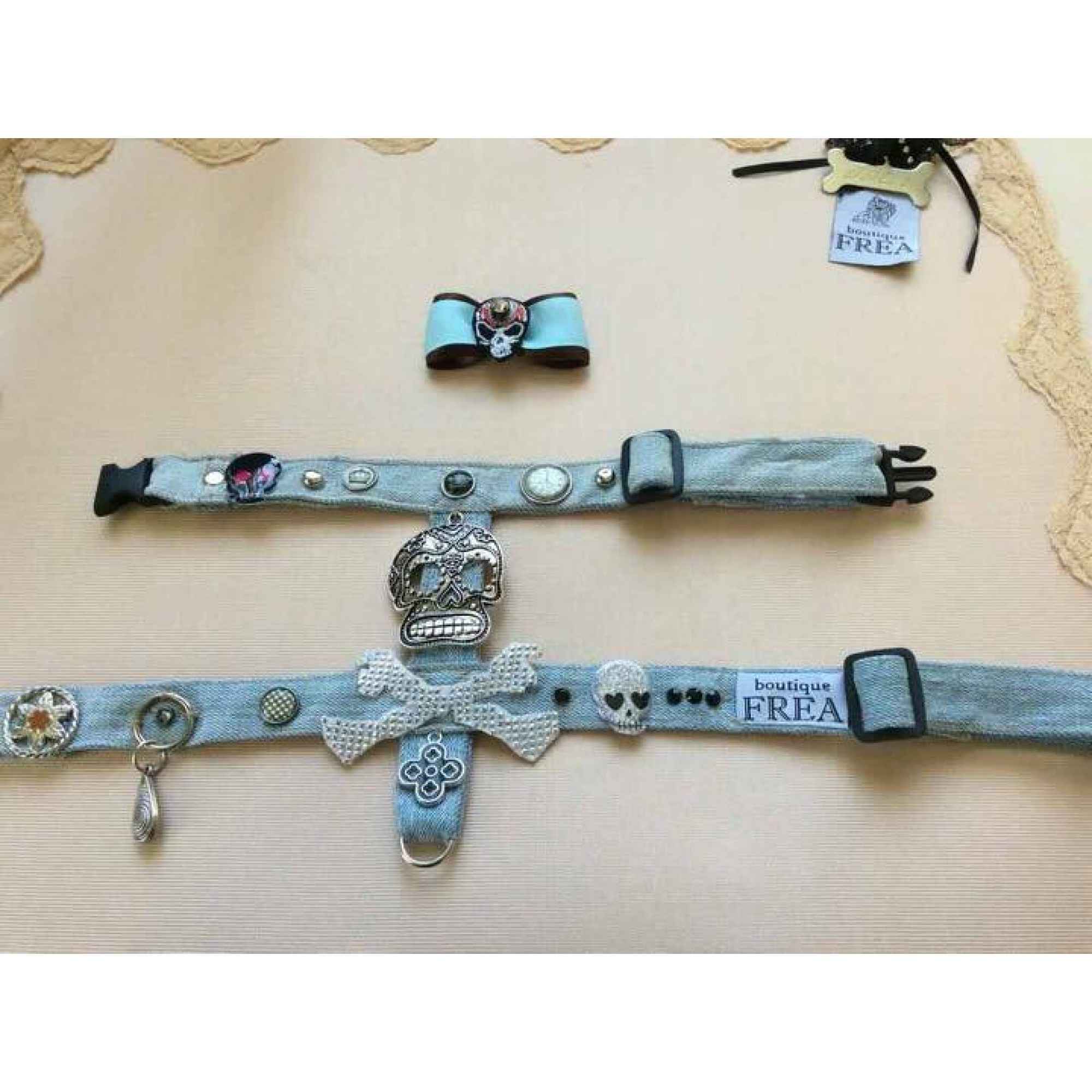 Нагръдниче и панделка “My Skull Glam collection by FREA” 