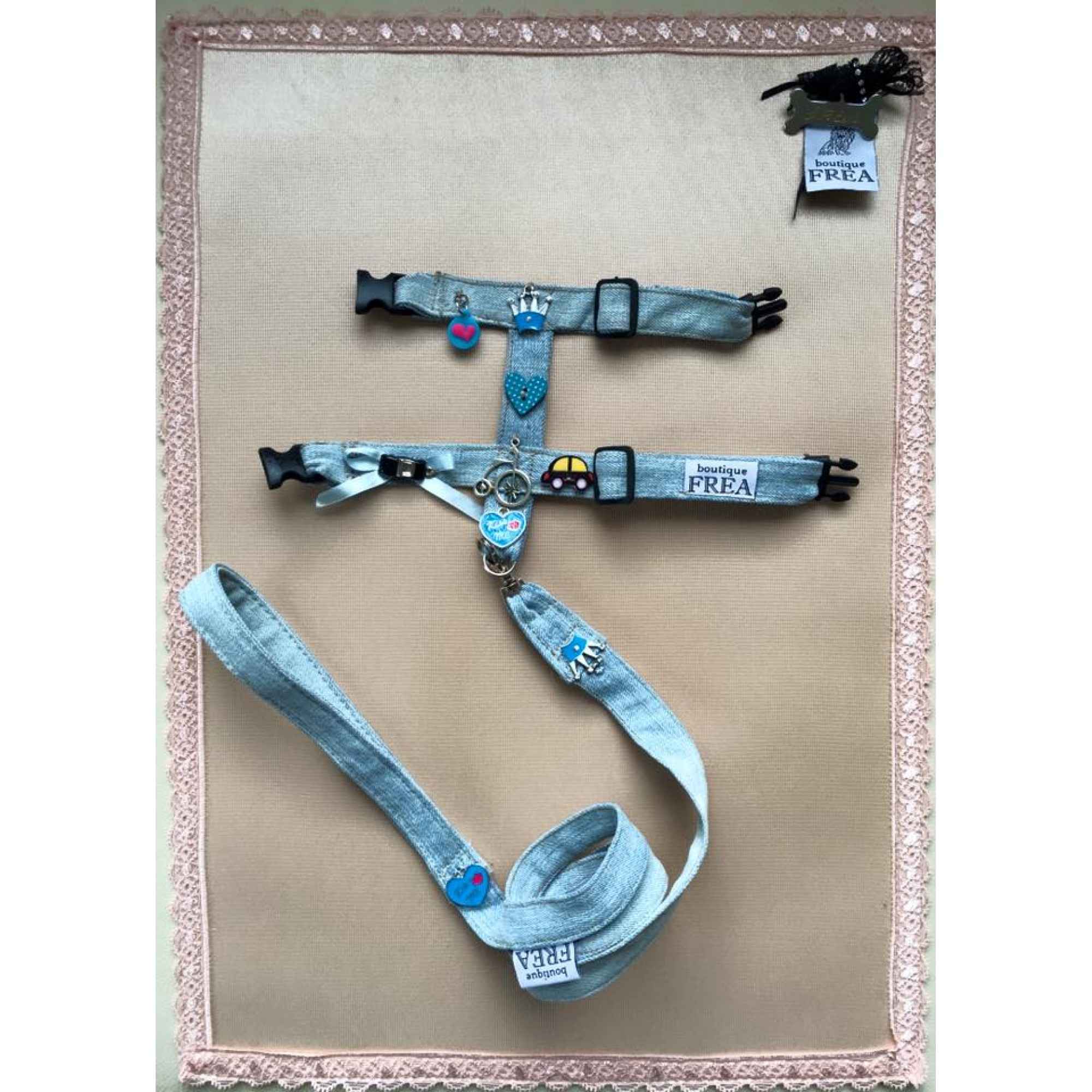 Нагръдниче и повод "My Yorkie Love collection by FREA"