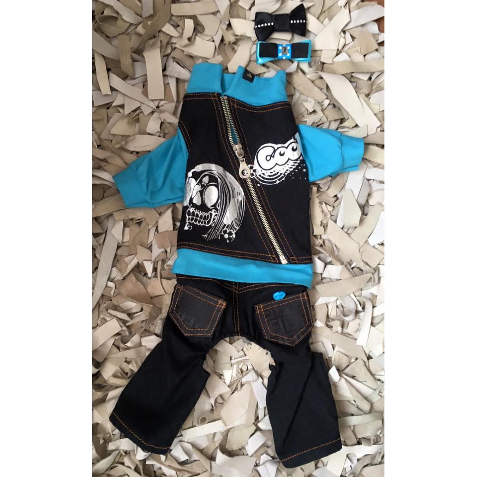 Блузка, панталонче, шнолка и панделка “My Yorkie Fashion Icon collection by FREA”