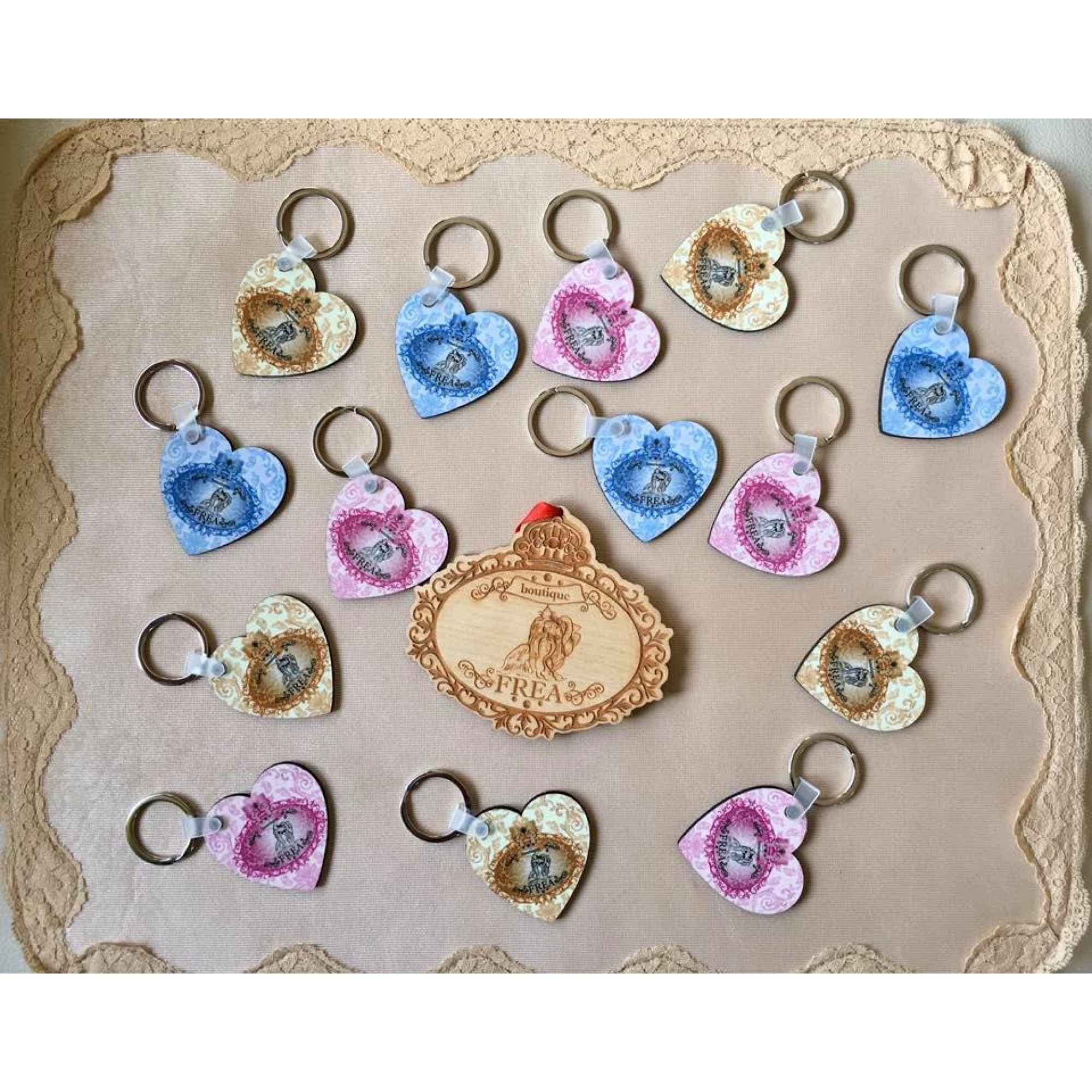 Ключодържатели "цветни сърчица" - комплимент за специални клиенти "I LoVe FREA boutique"