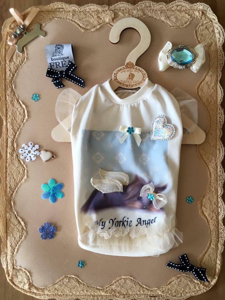 Блузка и панделка "My Yorkie Angel collection by FREA"