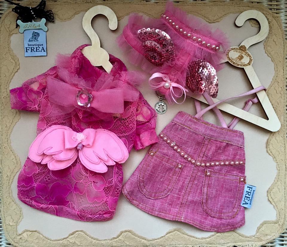 Блузка, поличка и нагръдниче "My Yorkie Angel collection by FREA"