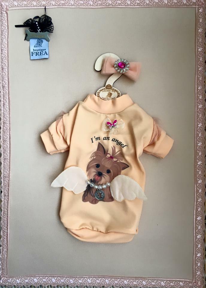 Блузка и шнолка "My Yorkie Angel collection by FREA"