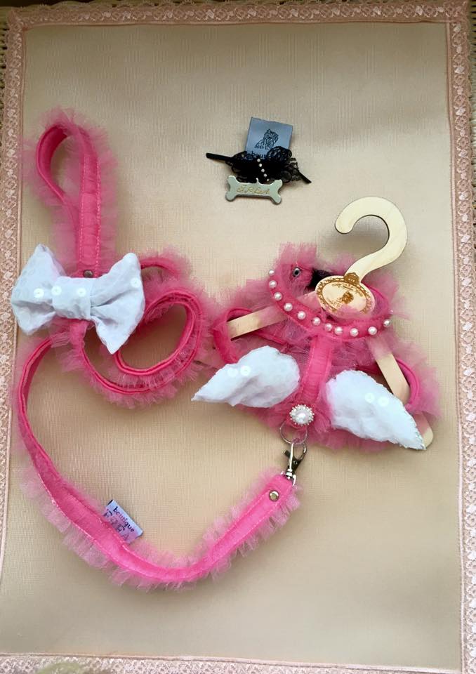 Нагръдниче и повод "My Yorkie Angel collection by FREA"