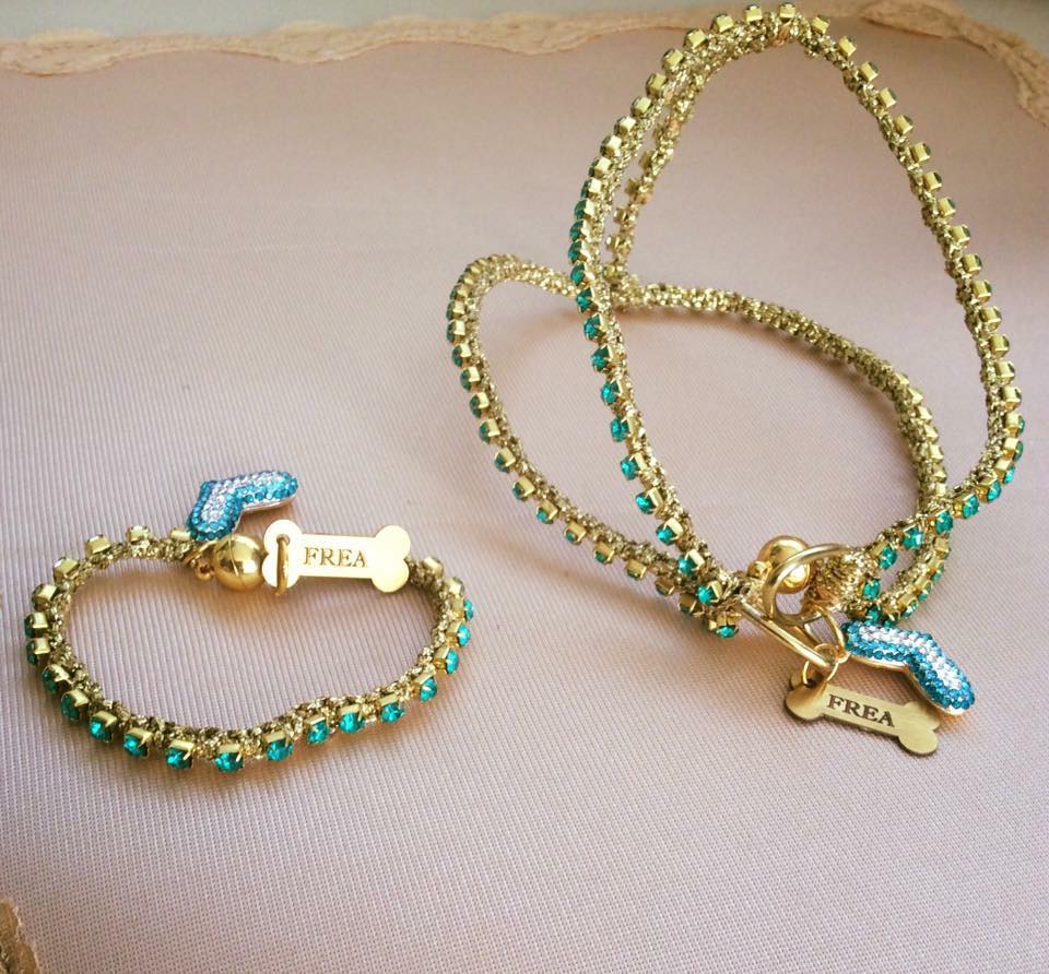 Нагръдниче и нашийниче - бижу с кристали, ръчна изработка "My Summer Glam collection by FREA"