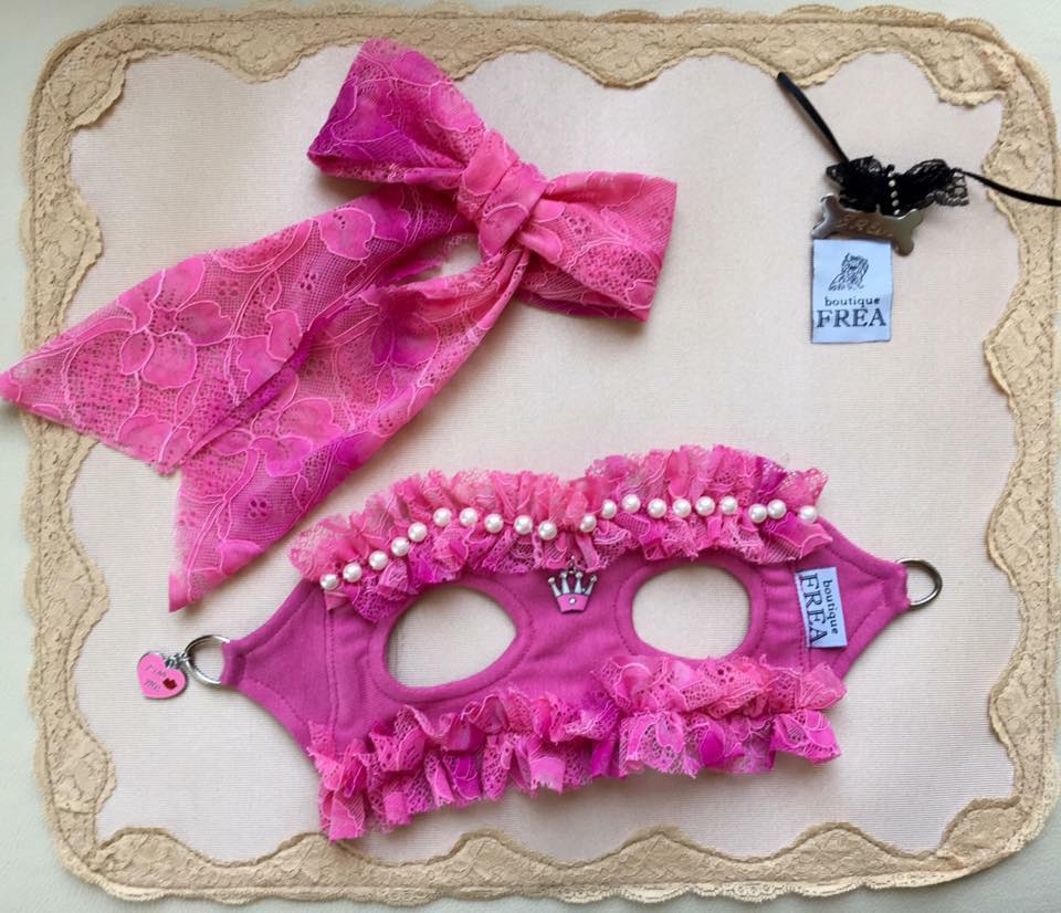 Нагръдниче с панделка "My Yorkie Love collection by FREA"