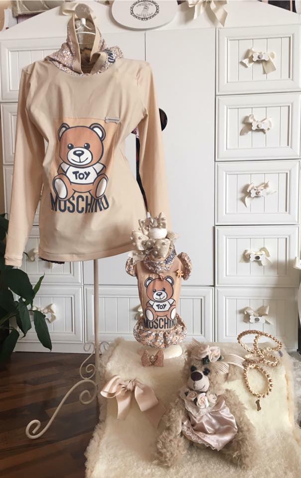 Блузки за Мама и Обичковче "Mom&Yorkie Fashion Icon collection by FREA", Нагръдниче, Нашийниче - бижу и шнолка "My Secret Garden collection by FREA"