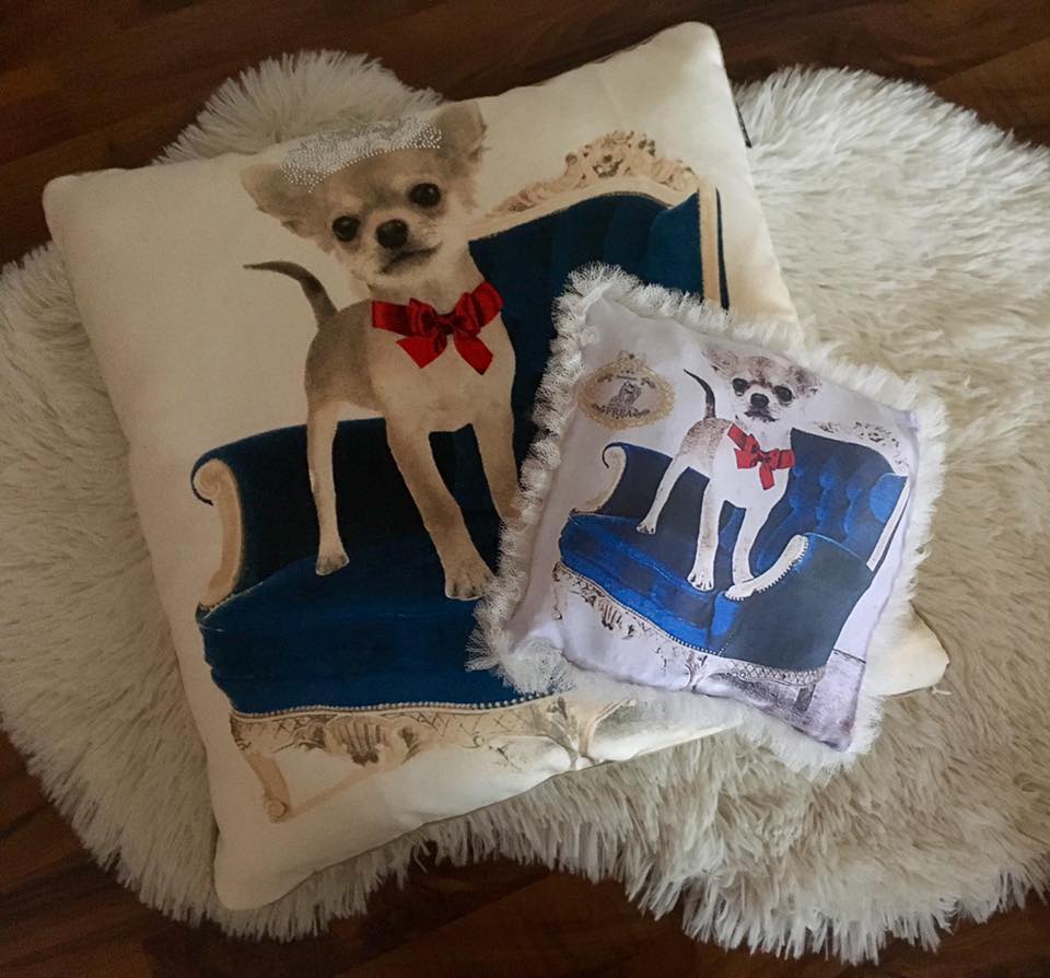 Голяма и малка възглавничка за Мама и Обичковче "Mom&Yorkie Fashion Icon collection by FREA"