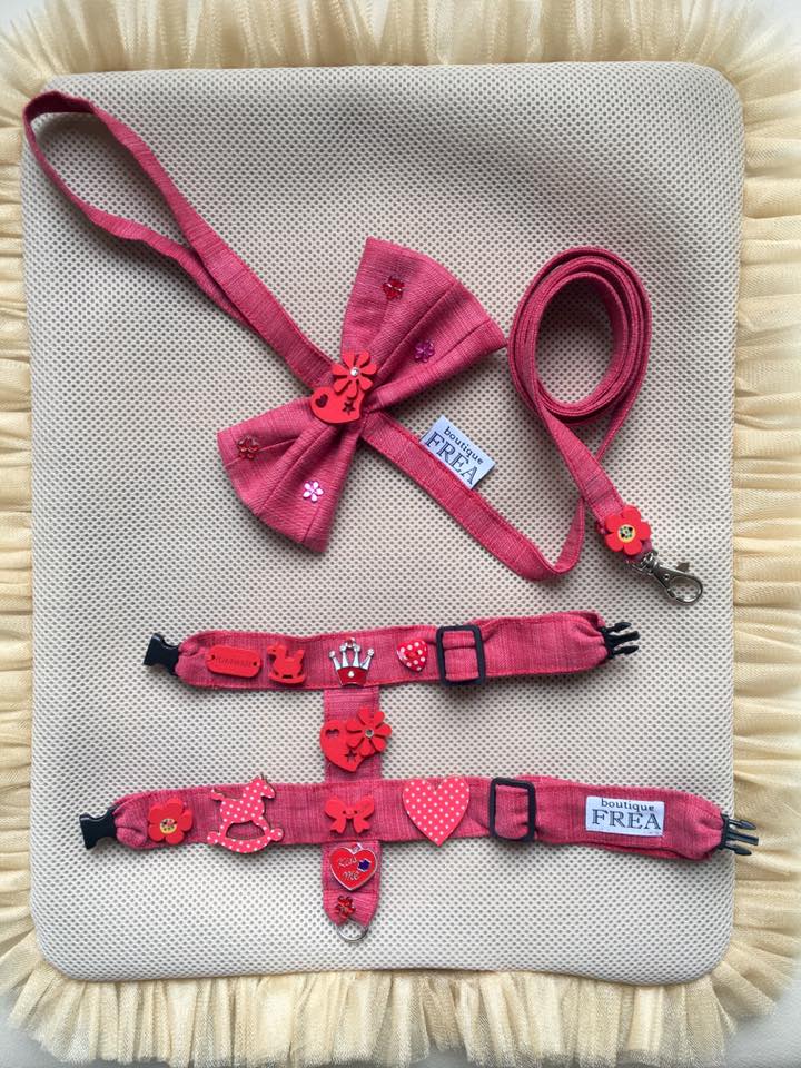 Нагръдниче и повод "My Yorkie Love collection by FREA"