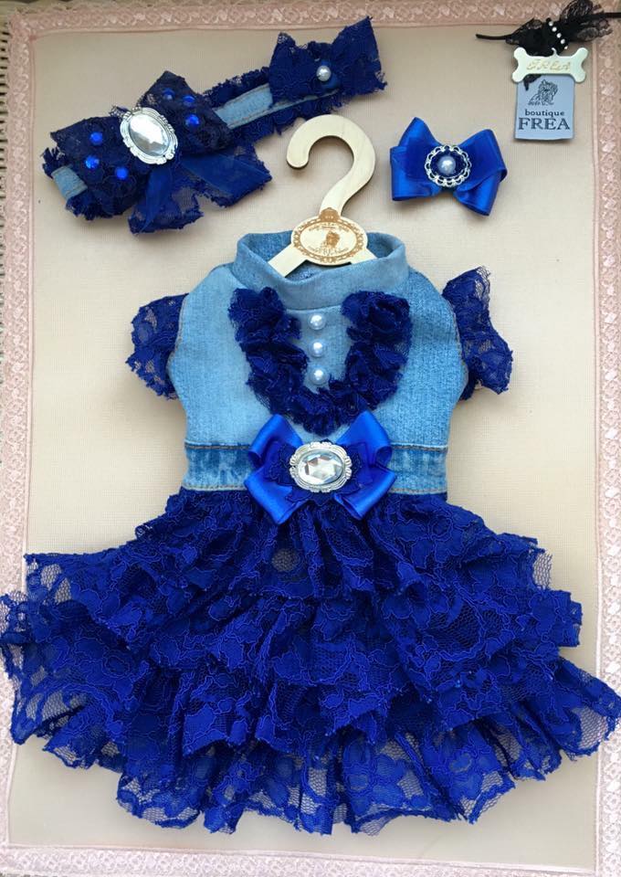 Рокличка, нашийниче - бижу и панделка "My Yorkie Fashion Icon collection by FREA"