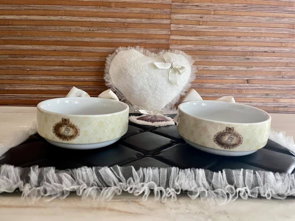Комплект за хранене и възглавничка "My Sweet Yorkie Home collection by FREA"