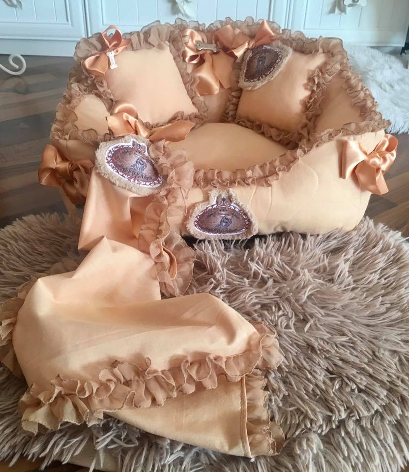 Легълце, одеалце и възглавнички "My Sweet Yorkie Home collection by FREA"