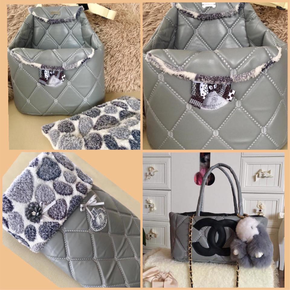 Столче за автомобил "My Luxury Car Sofa by FREA", Чанти за Обичковци "My Yorkie Luxury Fashion HandBag by FREA" и спално чувалче "My Sweet Yorkie Home collection by FREA"
