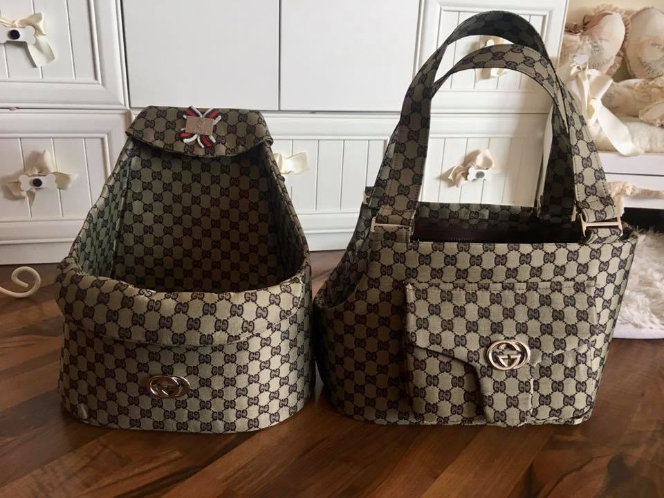 Столче за автомобил "My Luxury Car Sofa by FREA" и Чанта за Обичковче "My Yorkie Luxury Fashion HandBag by FREA"