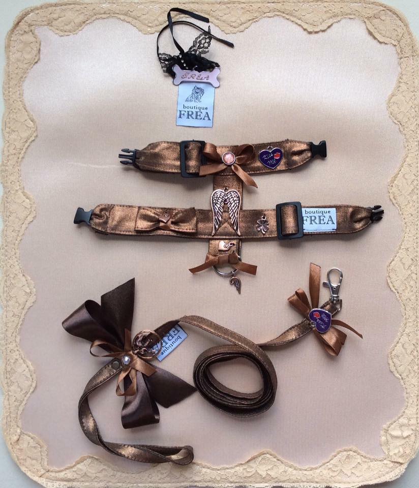 Нагръдниче и повод "My Yorkie Angel collection by FREA"