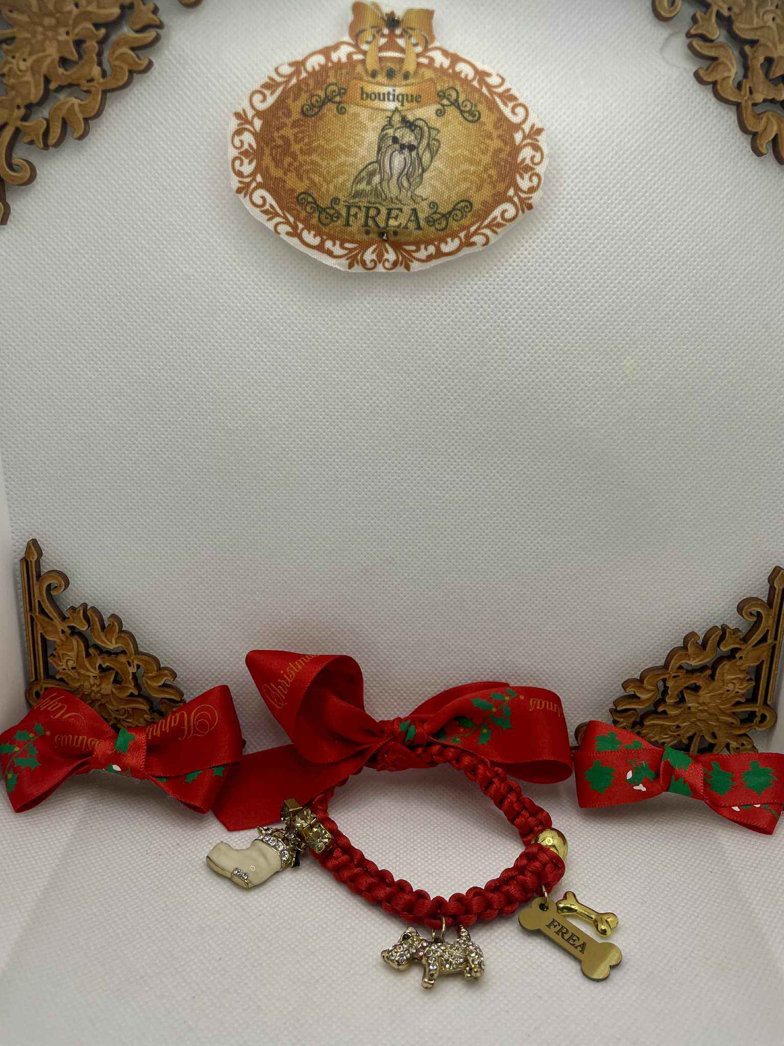 Коледен нашийник - бижу и панделки "My Christmas Mood is here collection"